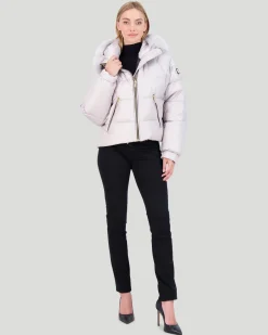 APRES-SKI JACKET WITH DETACHABLE TOSCANA LAMB HOOD TRIM