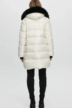 APRES-SKI JACKET WITH DETACHABLE TOSCANA SHEARLING LAMB HOOD TRIM