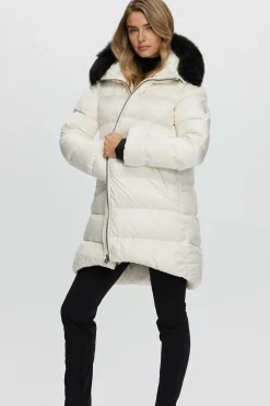 APRES-SKI JACKET WITH DETACHABLE TOSCANA SHEARLING LAMB HOOD TRIM