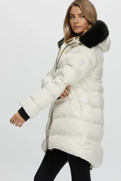 APRES-SKI JACKET WITH DETACHABLE TOSCANA SHEARLING LAMB HOOD TRIM
