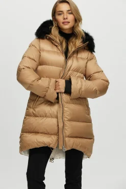 APRES-SKI JACKET WITH DETACHABLE TOSCANA SHEARLING LAMB HOOD TRIM