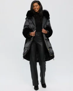 Après-Ski Jacket With Detachable Toscana Shearling Lamb Hood Trim & Toscana Shearling Lamb Cuffs