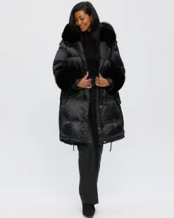 Après-Ski Jacket With Detachable Toscana Shearling Lamb Hood Trim & Toscana Shearling Lamb Cuffs