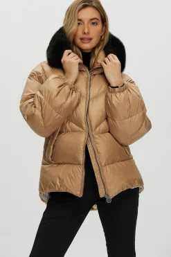 Après-Ski Jacket With Detachable Toscana Shearling Lamb Hood Trim