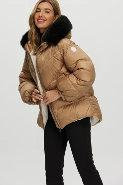Après-Ski Jacket With Detachable Toscana Shearling Lamb Hood Trim