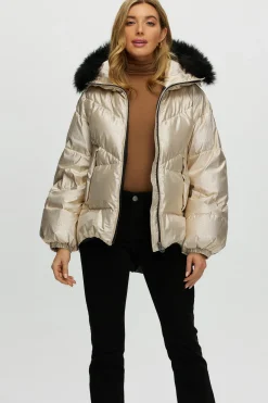 Après-Ski Jacket With Detachable Toscana Shearling Lamb Hood Trim