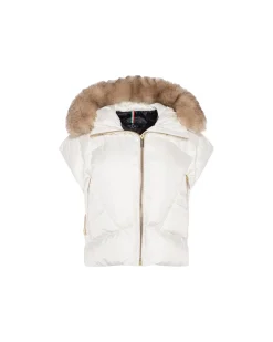 Après-Ski Vest With Detachable Toscana Shearling Lamb Hood Trim