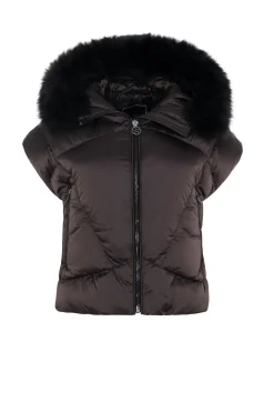 Après-Ski Vest With Detachable Toscana Shearling Lamb Hood Trim