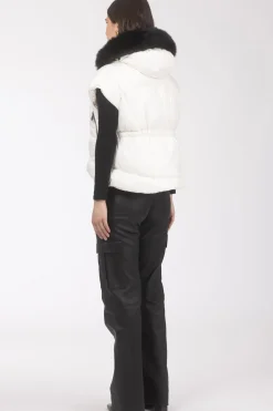 Après-Ski Vest With Detachable Toscana Shearling Lamb Hood Trim