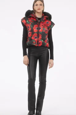 Après-Ski Vest With Detachable Toscana Shearling Lamb Hood Trim