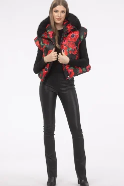 Après-Ski Vest With Detachable Toscana Shearling Lamb Hood Trim