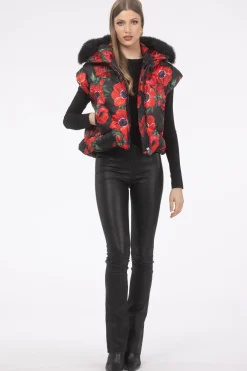 Après-Ski Vest With Detachable Toscana Shearling Lamb Hood Trim