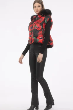 Après-Ski Vest With Detachable Toscana Shearling Lamb Hood Trim