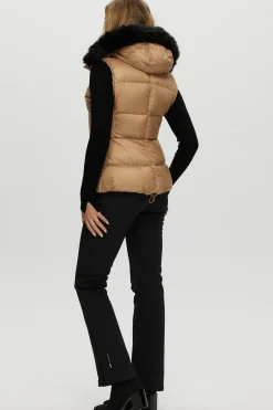 Après-Ski Vest With Detachable Toscana Shearling Lamb Hood Trim