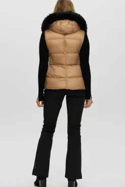 Après-Ski Vest With Detachable Toscana Shearling Lamb Hood Trim