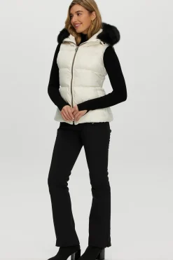 Après-Ski Vest With Detachable Toscana Shearling Lamb Hood Trim