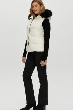 Après-Ski Vest With Detachable Toscana Shearling Lamb Hood Trim