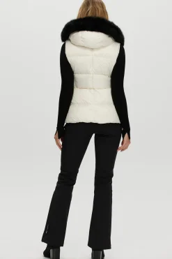 Après-Ski Vest With Detachable Toscana Shearling Lamb Hood Trim