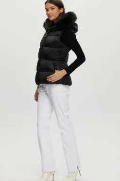 Après-Ski Vest With Detachable Toscana Shearling Lamb Hood Trim