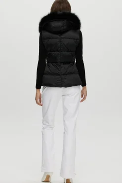 Après-Ski Vest With Detachable Toscana Shearling Lamb Hood Trim