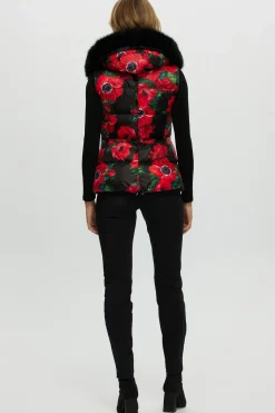 Après-Ski Vest With Detachable Toscana Shearling Lamb Hood Trim