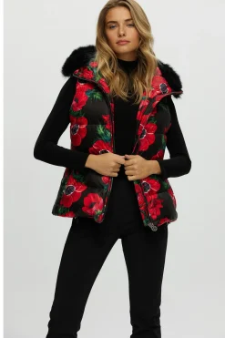 Après-Ski Vest With Detachable Toscana Shearling Lamb Hood Trim