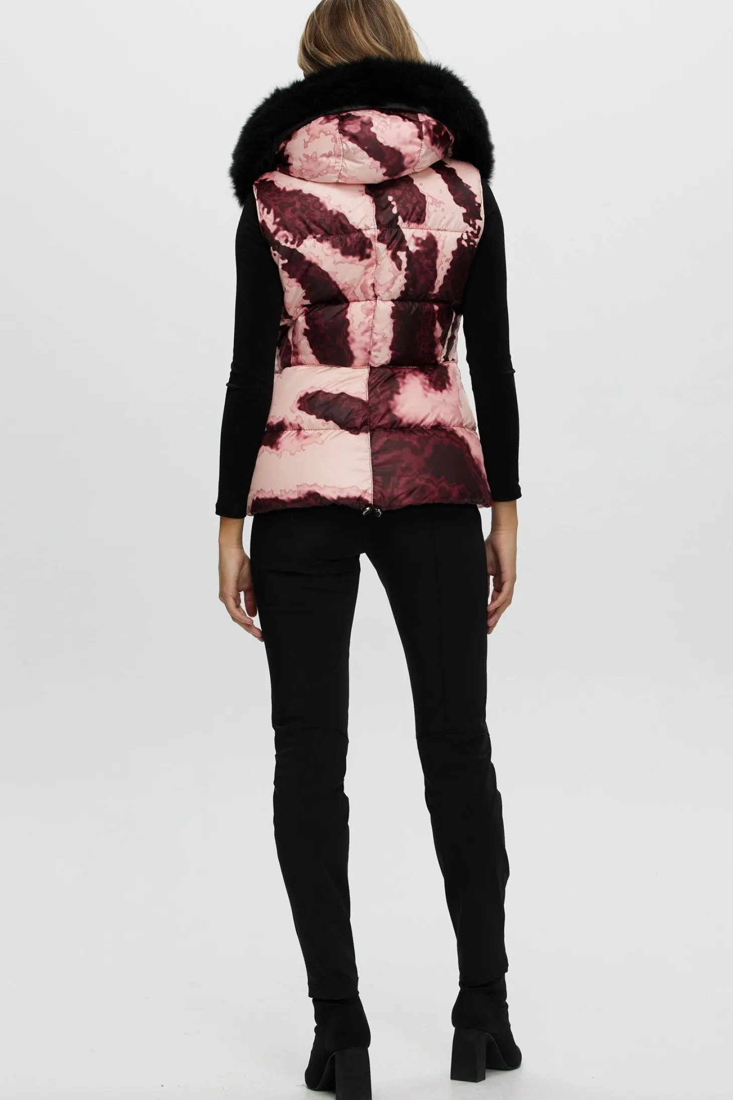 Après-Ski Vest With Detachable Toscana Shearling Lamb Hood Trim