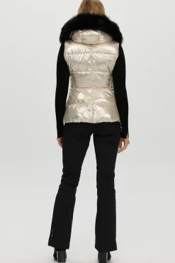 Après-Ski Vest With Detachable Toscana Shearling Lamb Hood Trim