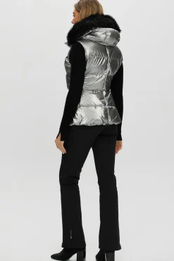 Après-Ski Vest With Detachable Toscana Shearling Lamb Hood Trim