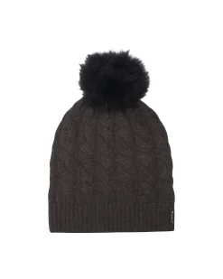 Cable Knit Select Cashmere Hat With Toscana Shearling Lamb Pompom