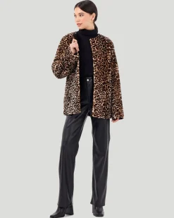 Collarless Select Shearling Lamb Jacket