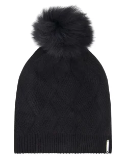 Diamond Select Cashmere Knit Hat With Toscana Shearling Lamb Pompom