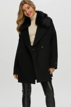 Double Face Loro Piana Cashmere & Wool Belted Jacket With Detachable Merinillo Shearling Lamb Trim