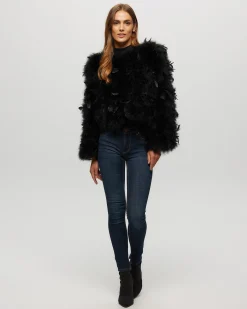 Feather Cropped Jacket