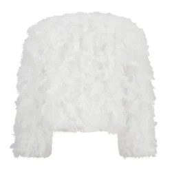 Feather Cropped Jacket