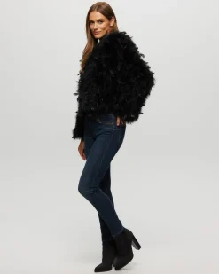 Feather Cropped Jacket