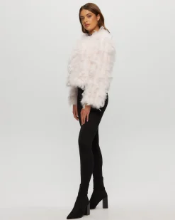 Feather Cropped Jacket