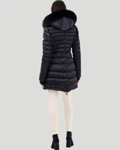 Horizontal Après-Ski Jacket With Detachable Toscana Shearling Lamb Hood Trim