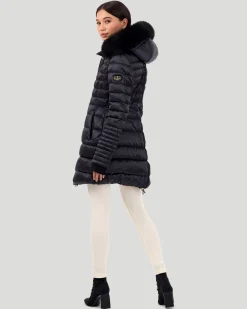 Horizontal Après-Ski Jacket With Detachable Toscana Shearling Lamb Hood Trim