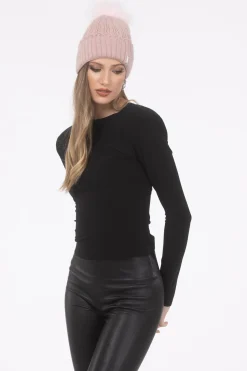 Knit Hat With Select Lamb Pom