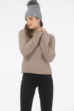 Knit Hat With Select Lamb Pom