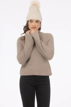 Knit Hat With Select Lamb Pom
