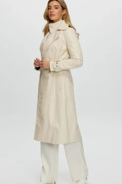 Leather Belted Trenchcoat