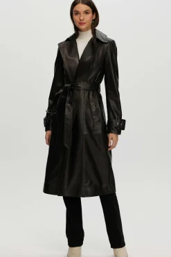 Leather Belted Trenchcoat
