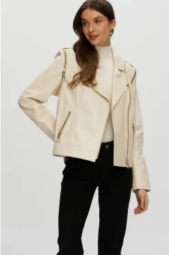 Leather Jacket With Detachable Sleeves