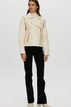 Leather Jacket With Detachable Sleeves