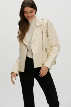 Leather Jacket With Detachable Sleeves