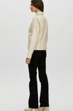 Leather Jacket With Detachable Sleeves