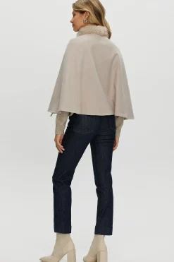 Loro Piana Cashmere Cape With Select Cashmere Goat Collar