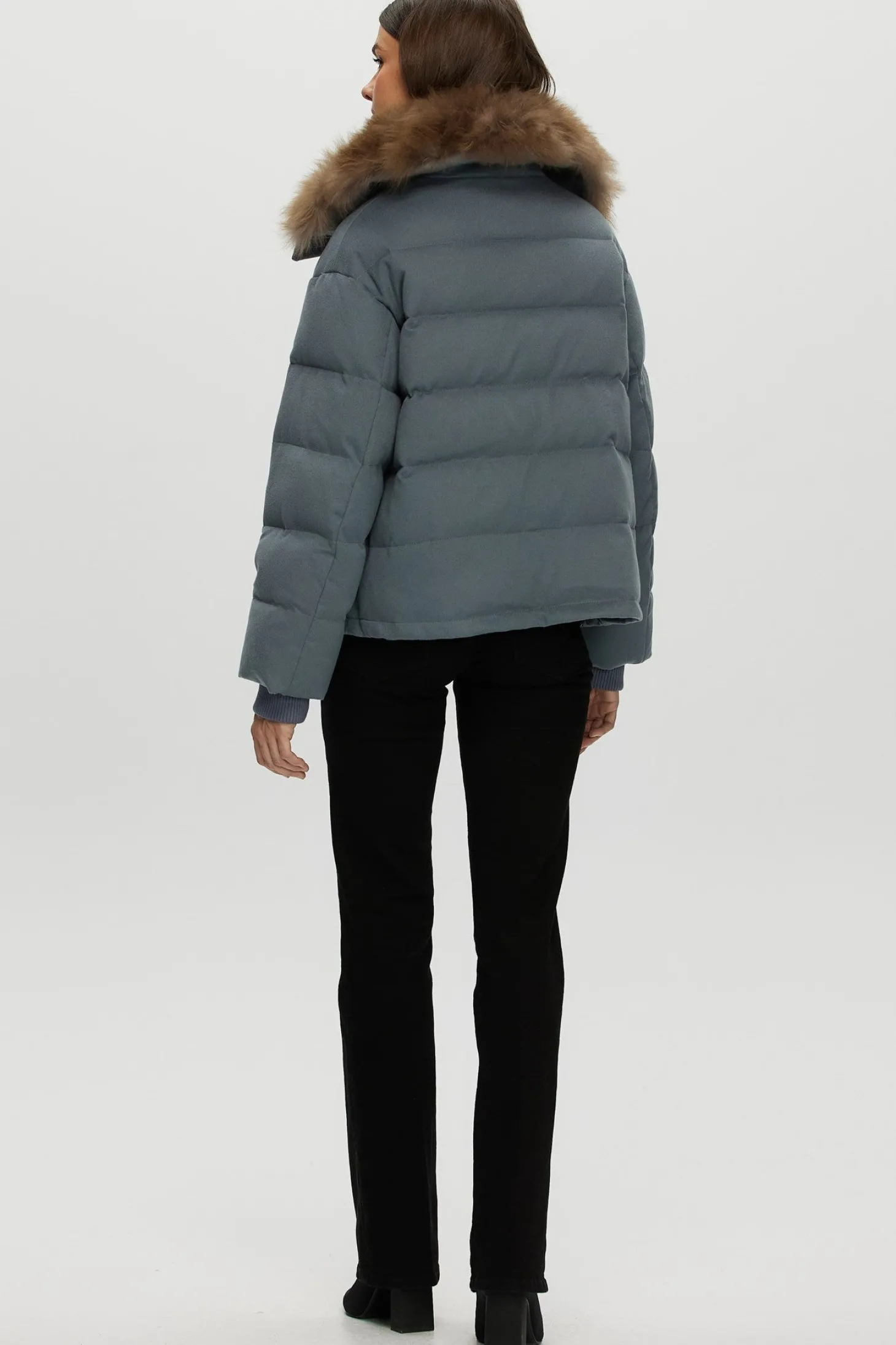 Loro Piana Cashmere Down Jacket With Select Cashmere Goat Collar